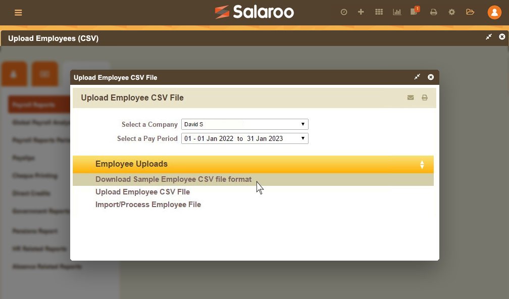 Salaroo Online employee uploads
